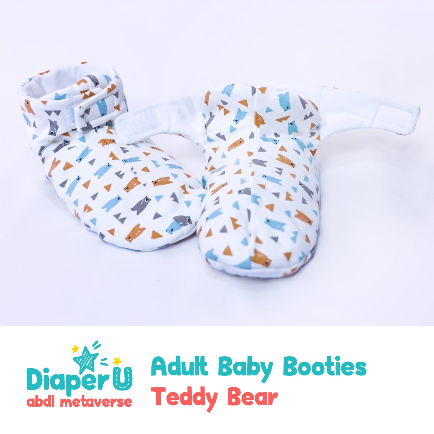 ABDL Baby Booties - Teddy Bear