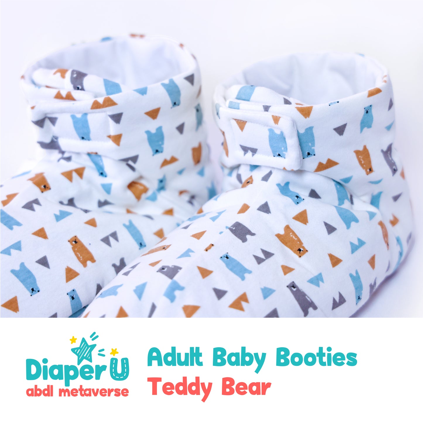 ABDL Baby Booties - Teddy Bear