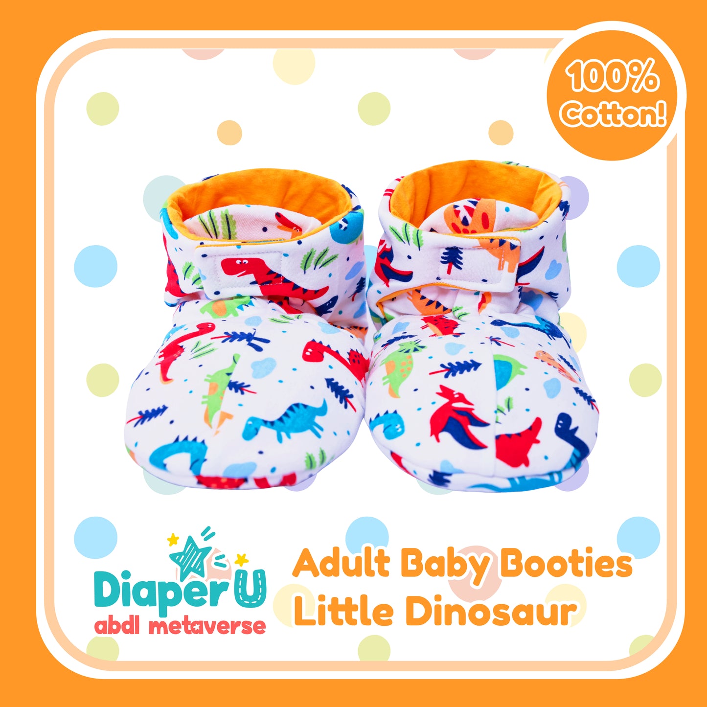 ABDL Baby Booties - Little Dinosaur