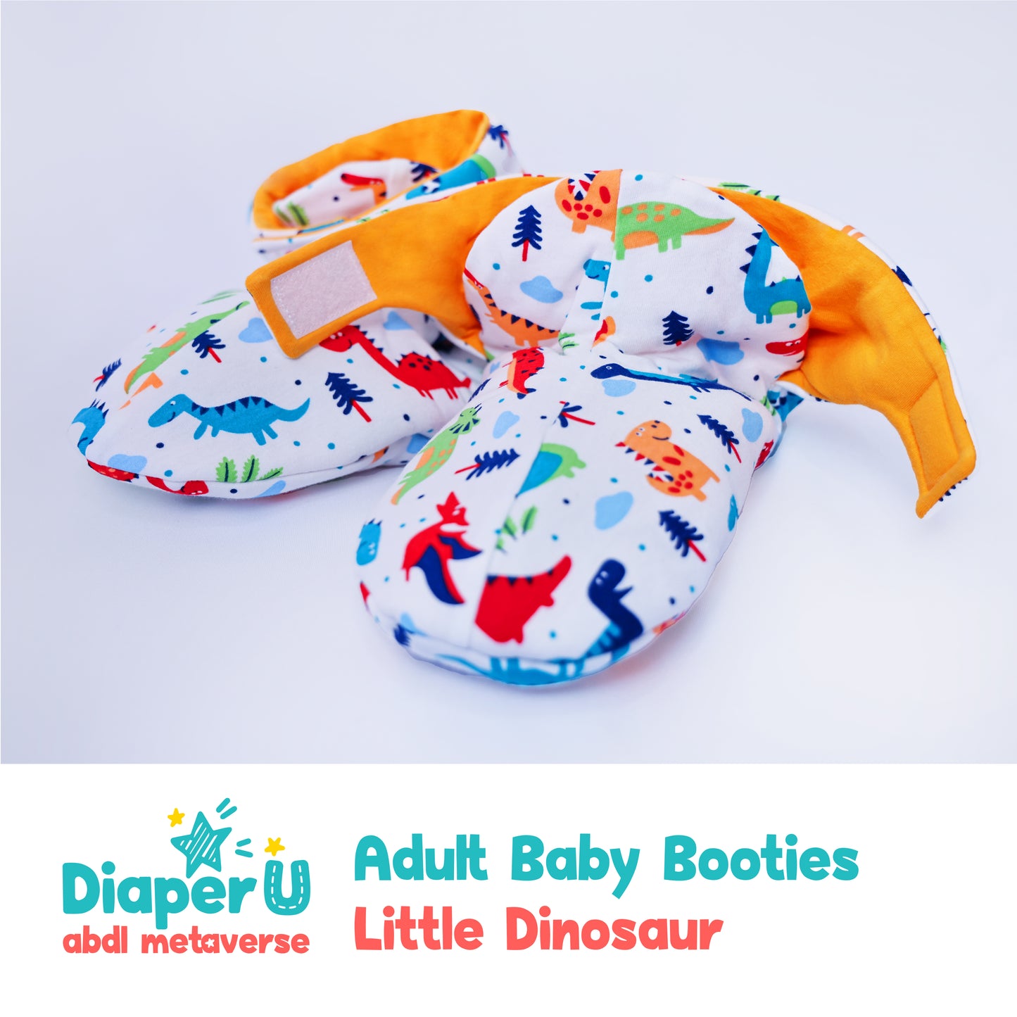 ABDL Baby Booties - Little Dinosaur