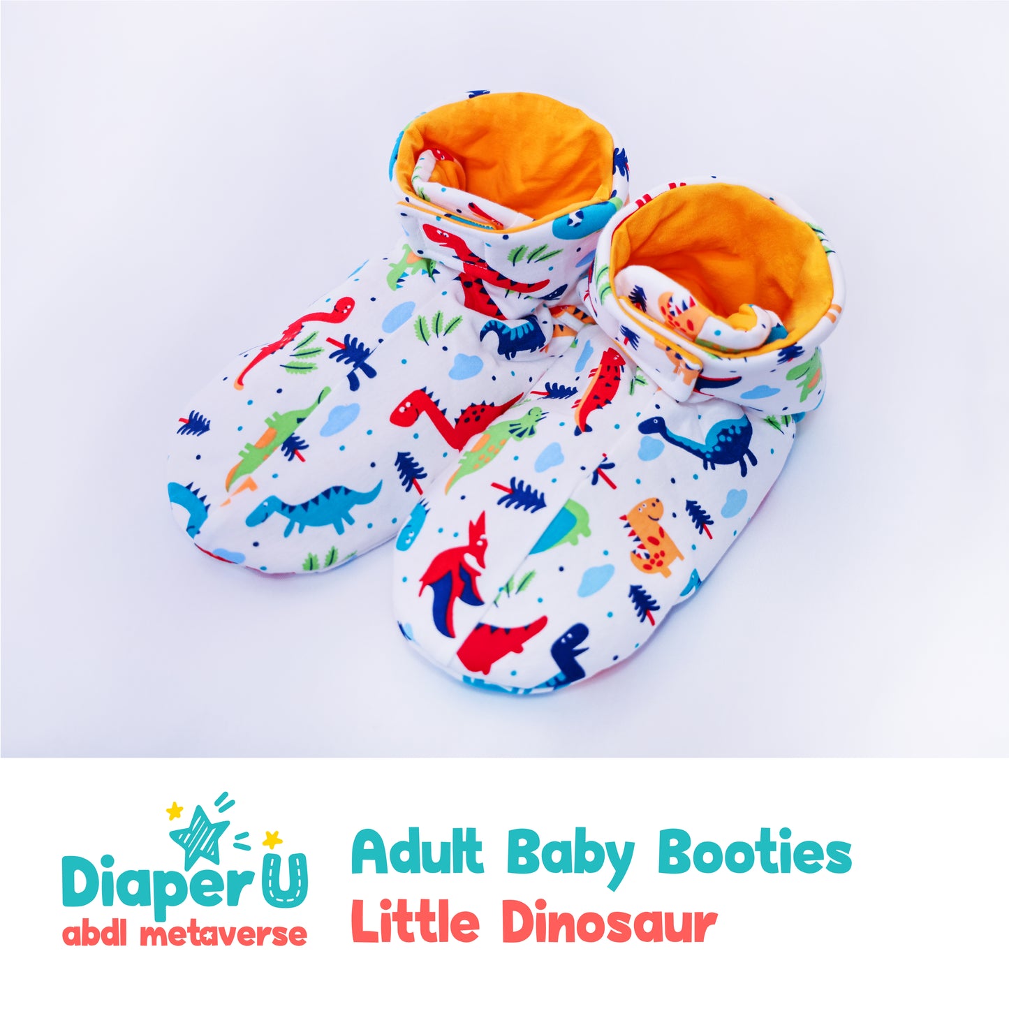 ABDL Baby Booties - Little Dinosaur