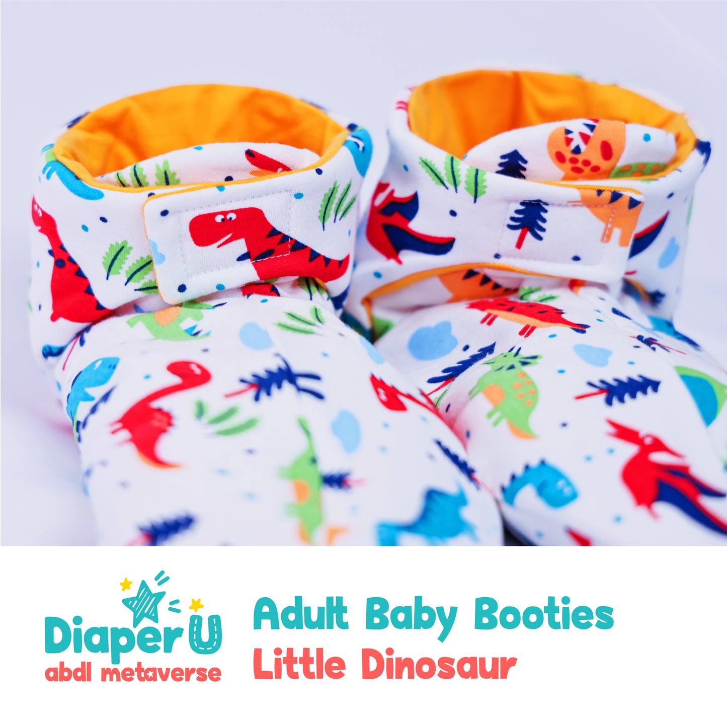 ABDL Baby Booties - Little Dinosaur