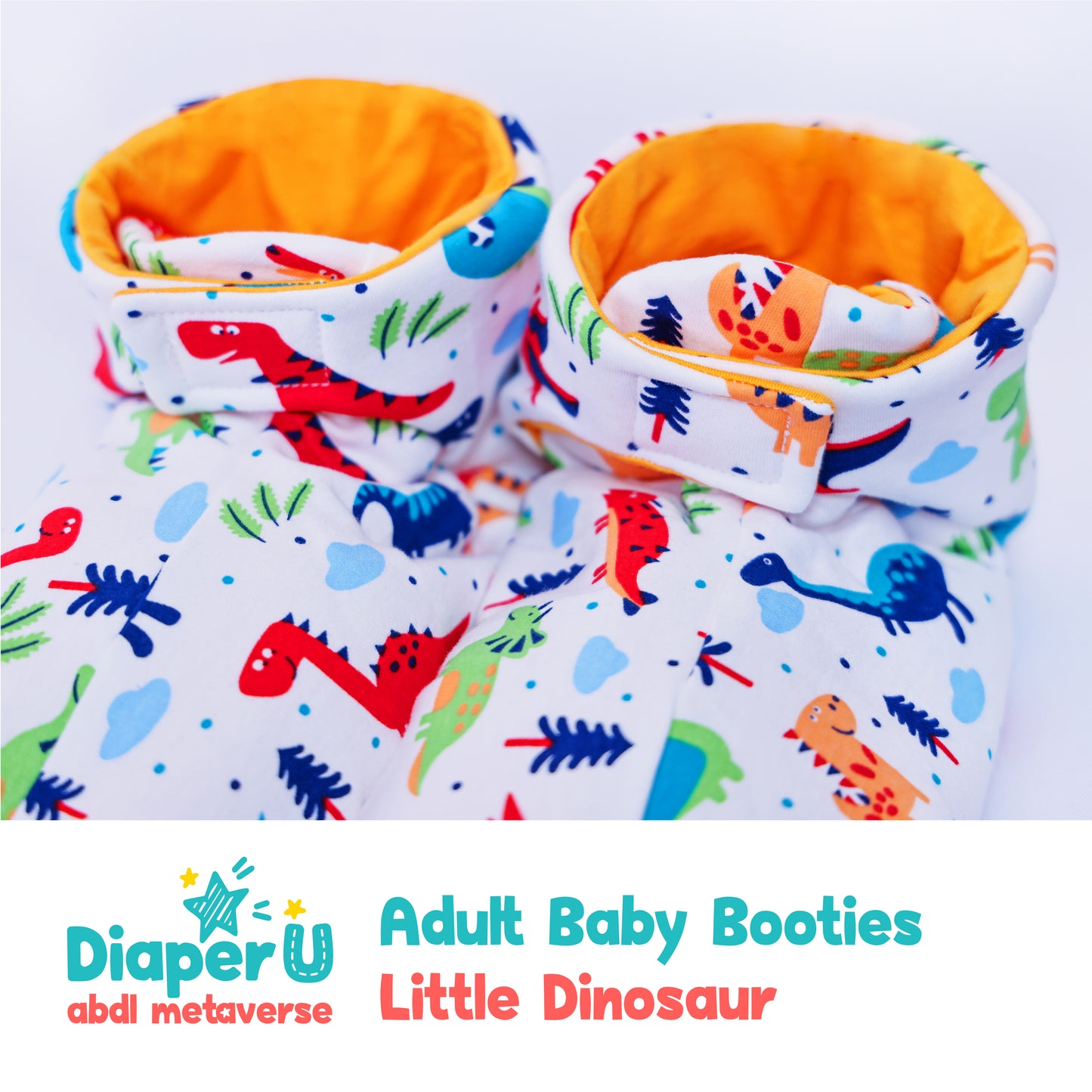 ABDL Baby Booties - Little Dinosaur