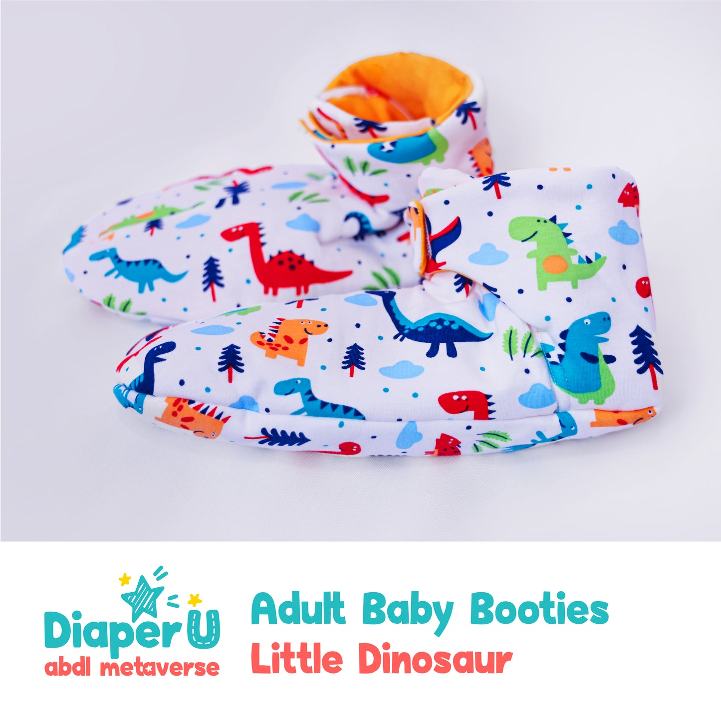 ABDL Baby Booties - Little Dinosaur