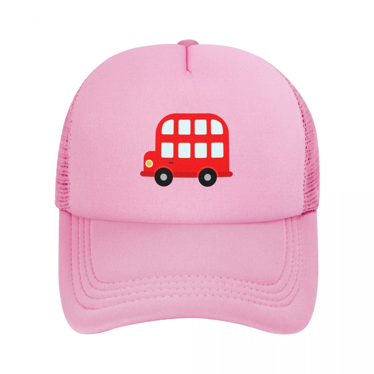 Red Baby Bus Snapback Hats (Green Pink)