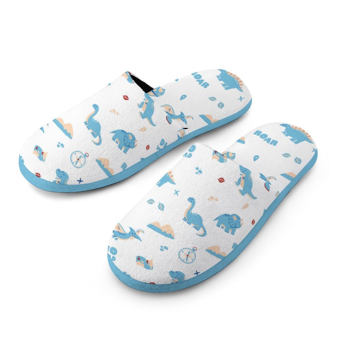 Men Size Extra Warm Slippers - Dino World