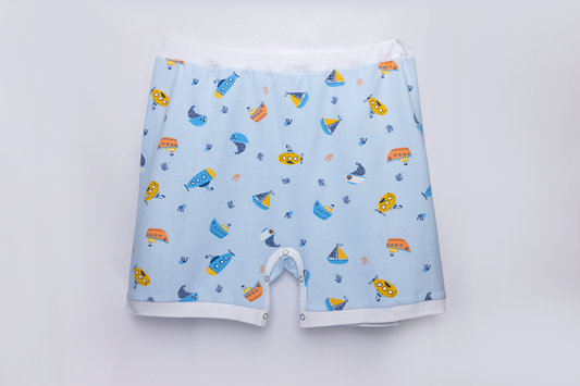 ABDL Snap Shorts - Little Ships