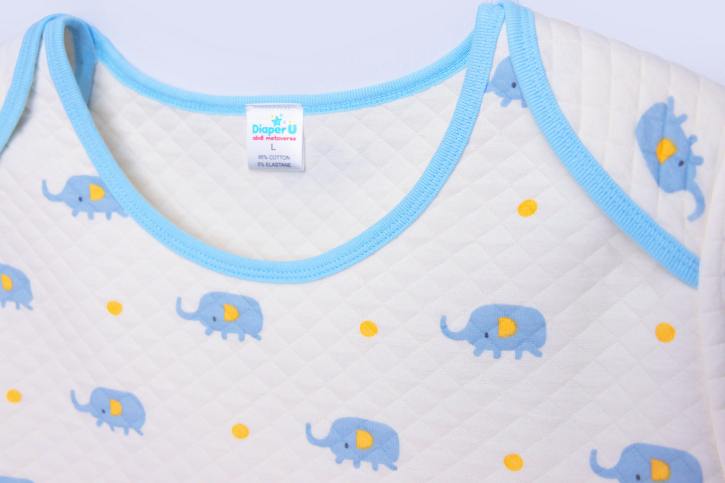 ABDL Long Sleeve Onesie - Baby Elephant (Extra Warm)