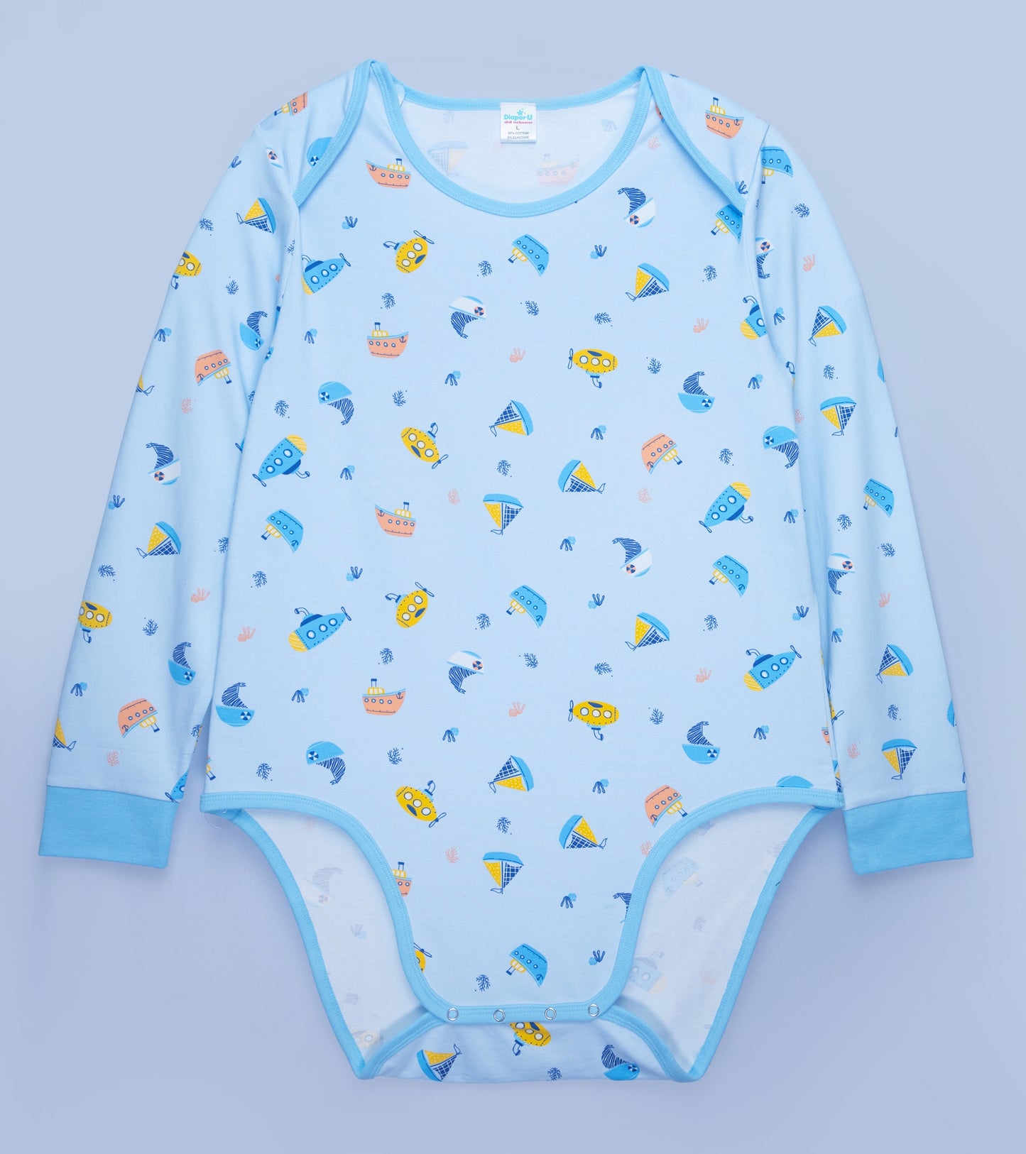 ABDL Long Sleeve Onesie - Little Ships