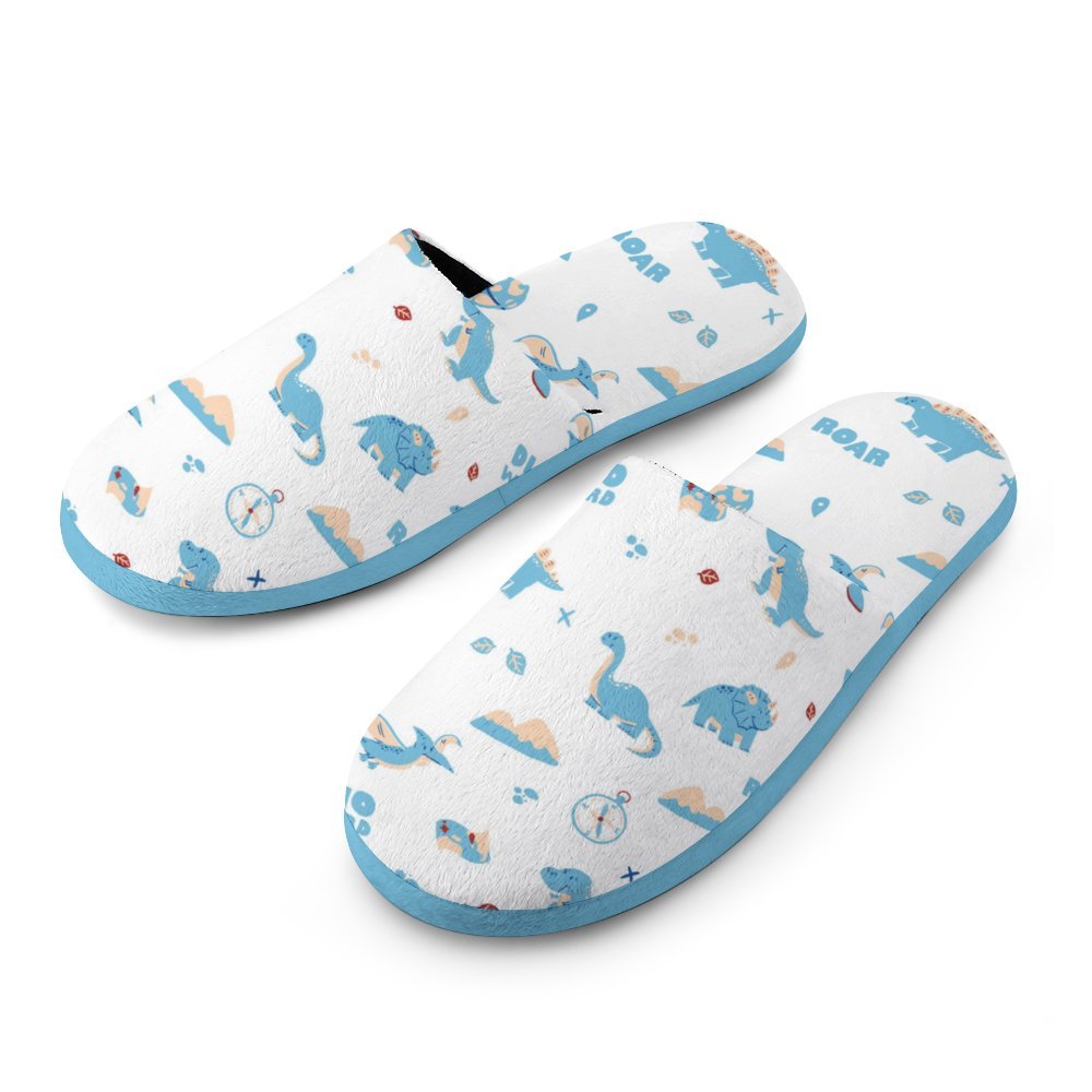 Men Size Extra Warm Slippers Dino World - Main Image