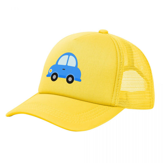 Blue Baby Car Snapback Hats (Yellow Pink)