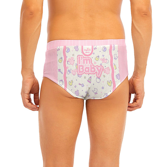 Baby Boy Briefs - I'm Baby (Baby Pink)