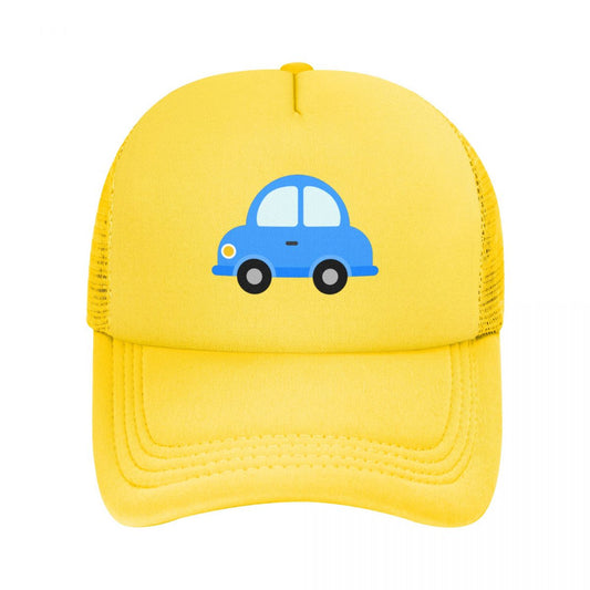 Blue Baby Car Snapback Hats (Yellow Pink)