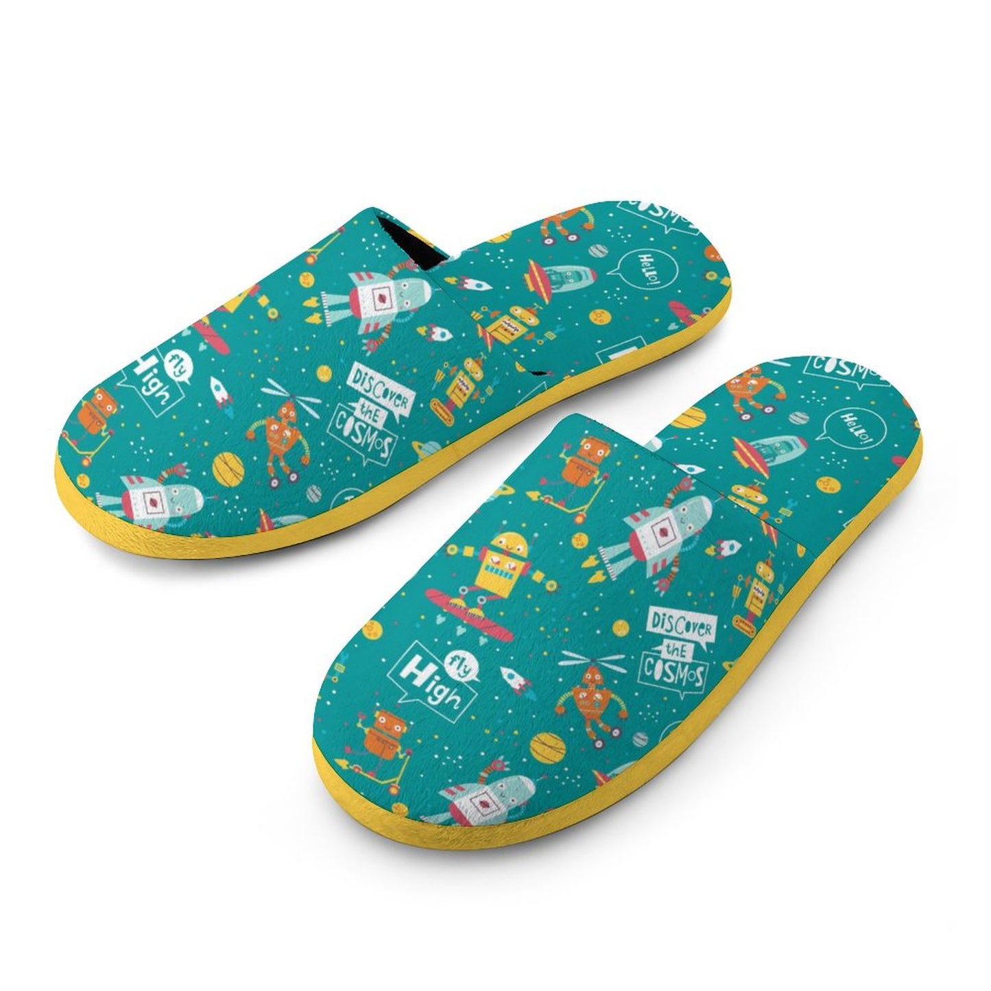 Men Size Extra Warm Slippers - Robot Universe