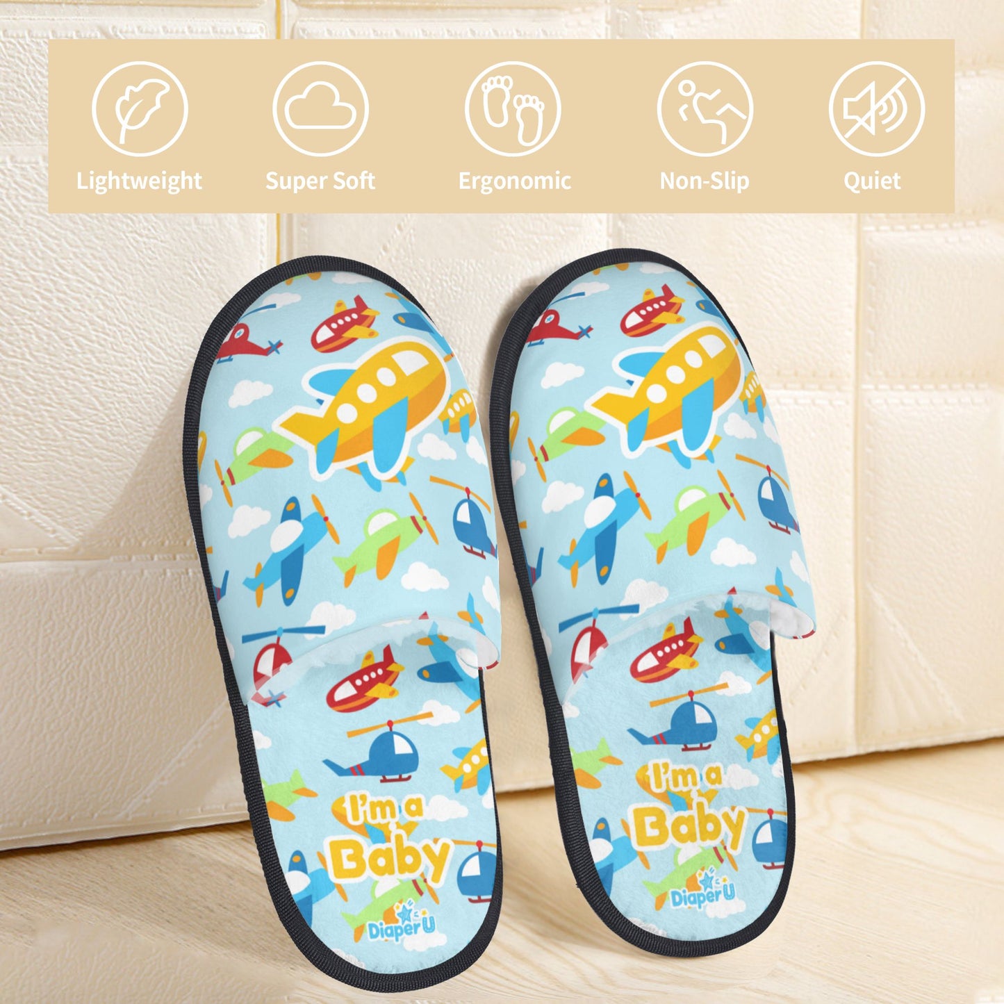 ABDL Slippers - Airplane