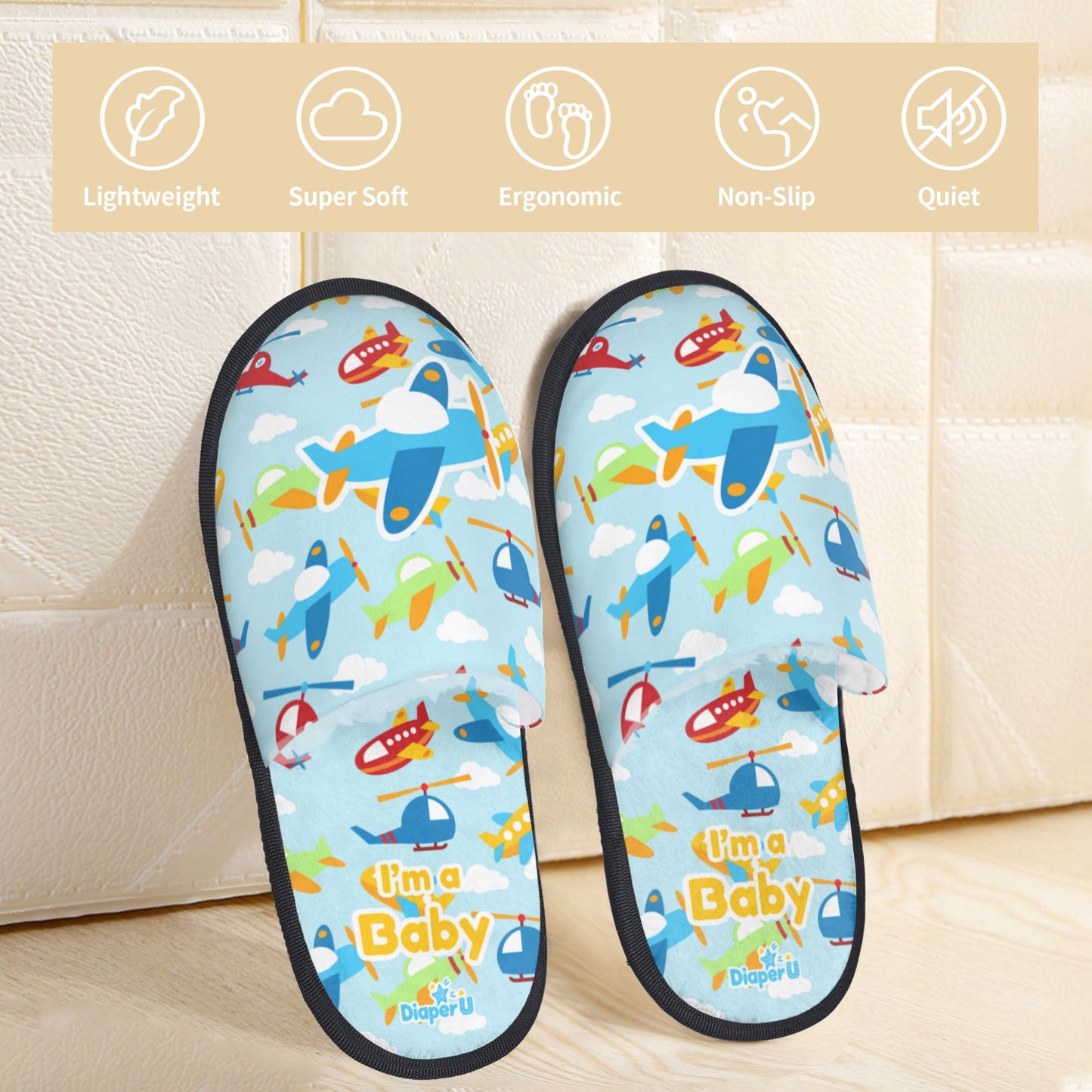 ABDL Slippers - Airplane