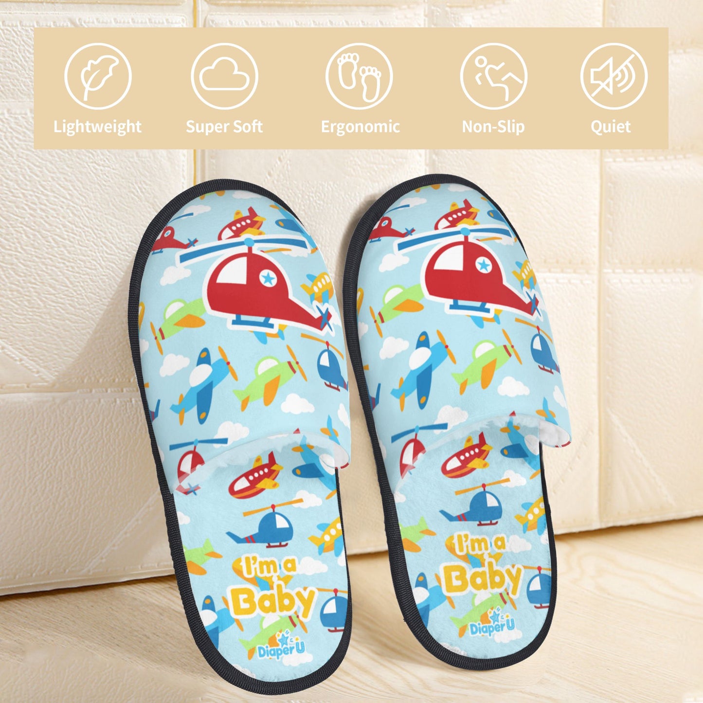 ABDL Slippers - Airplane