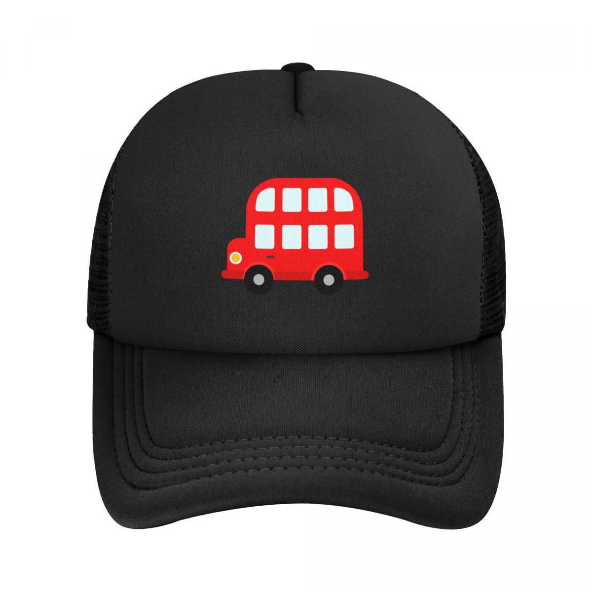 Red Baby Bus Snapback Hats (Black Yellow)