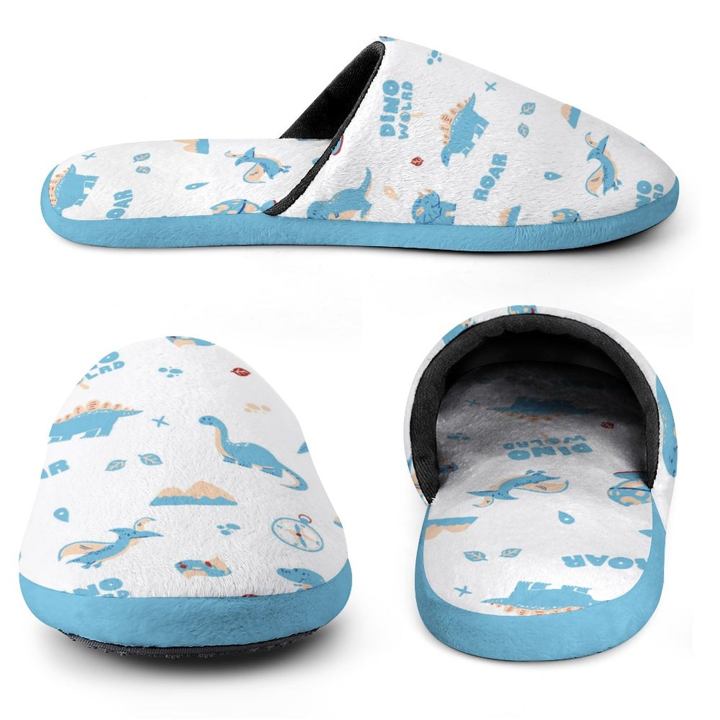 Men Size Extra Warm Slippers - Dino World