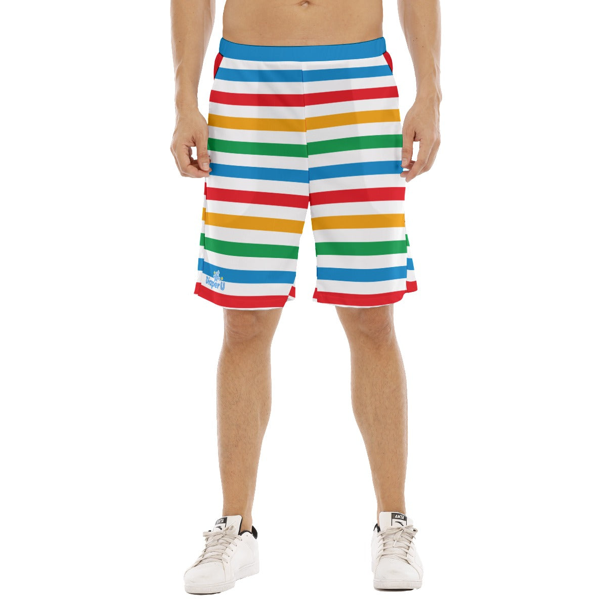 Adult Baby Play Shorts - Color Stripe