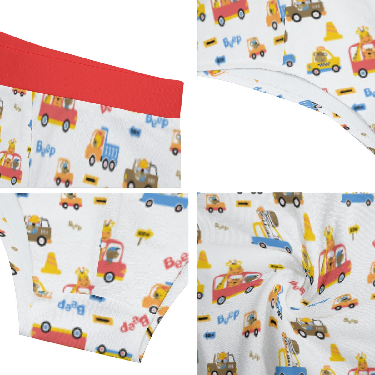 Baby Boy Briefs - Red Animals