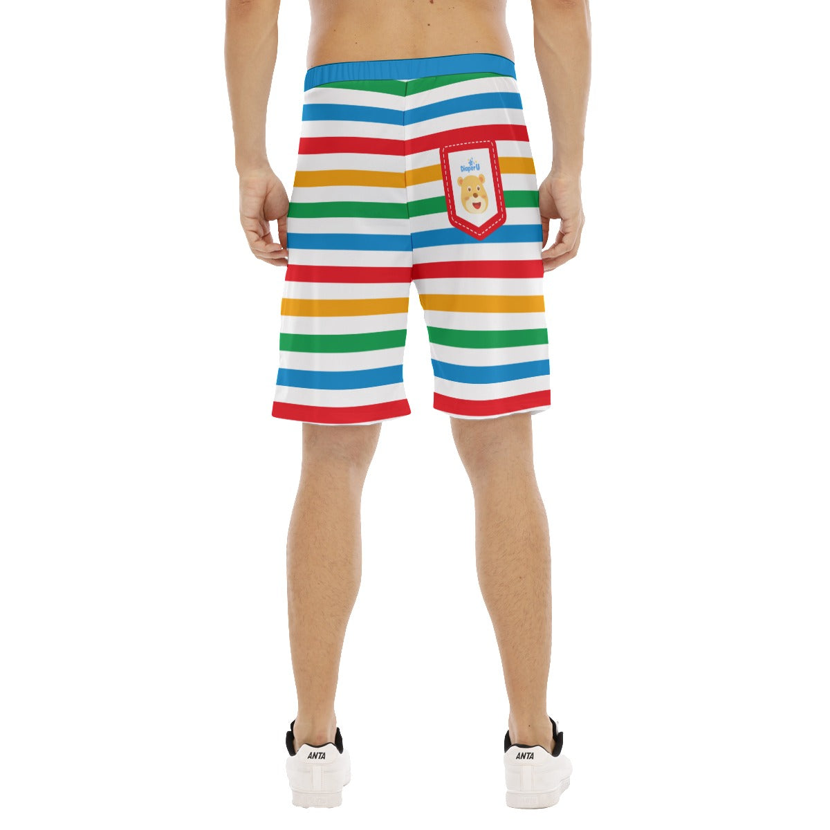 Adult Baby Play Shorts - Color Stripe