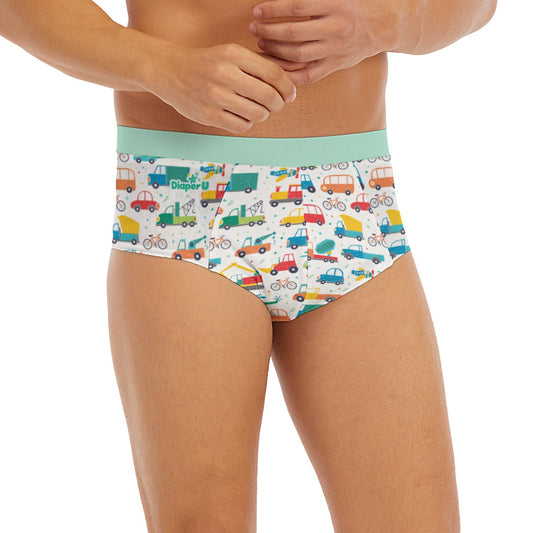 Baby Boy Briefs - Green Cars