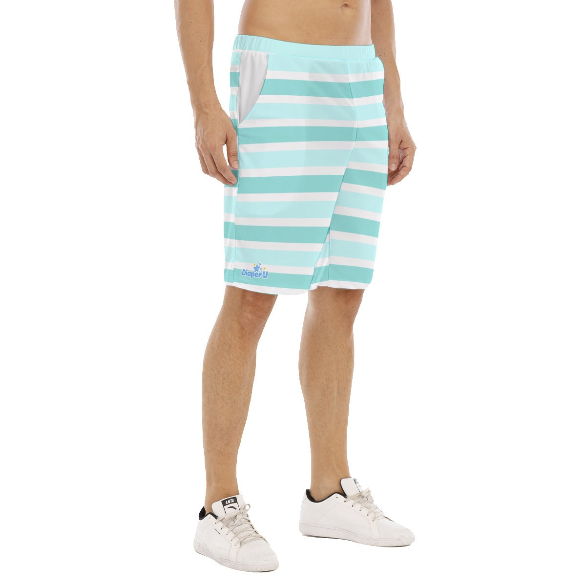 Adult Baby Play Shorts - Aqua