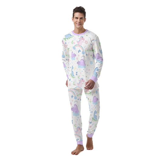 ABDL Ultra Soft Pajama Sets - Purple Dino