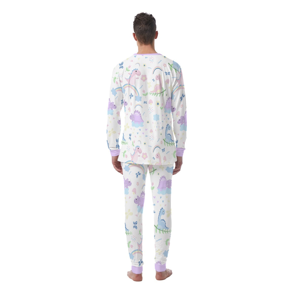 ABDL Ultra Soft Pajama Sets - Purple Dino