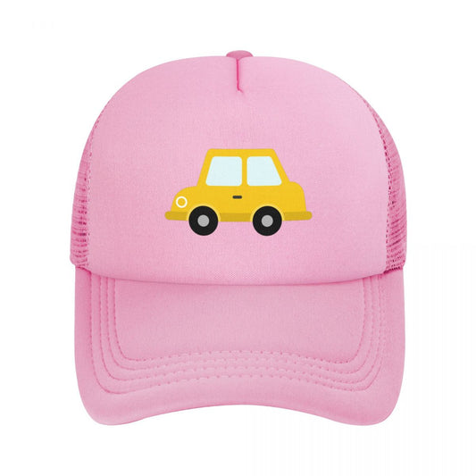 Yellow Baby Car Snapback Hats (Pink Red)