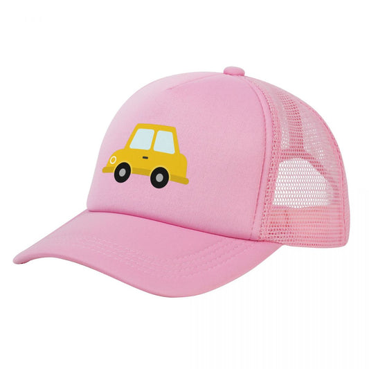Yellow Baby Car Snapback Hats (Pink Red)