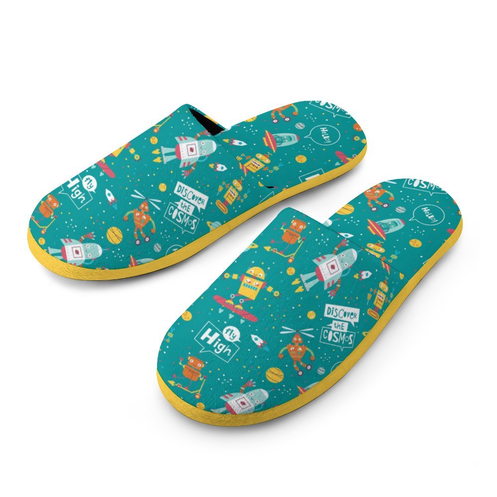 Men Size Extra Warm Slippers - Robot Universe