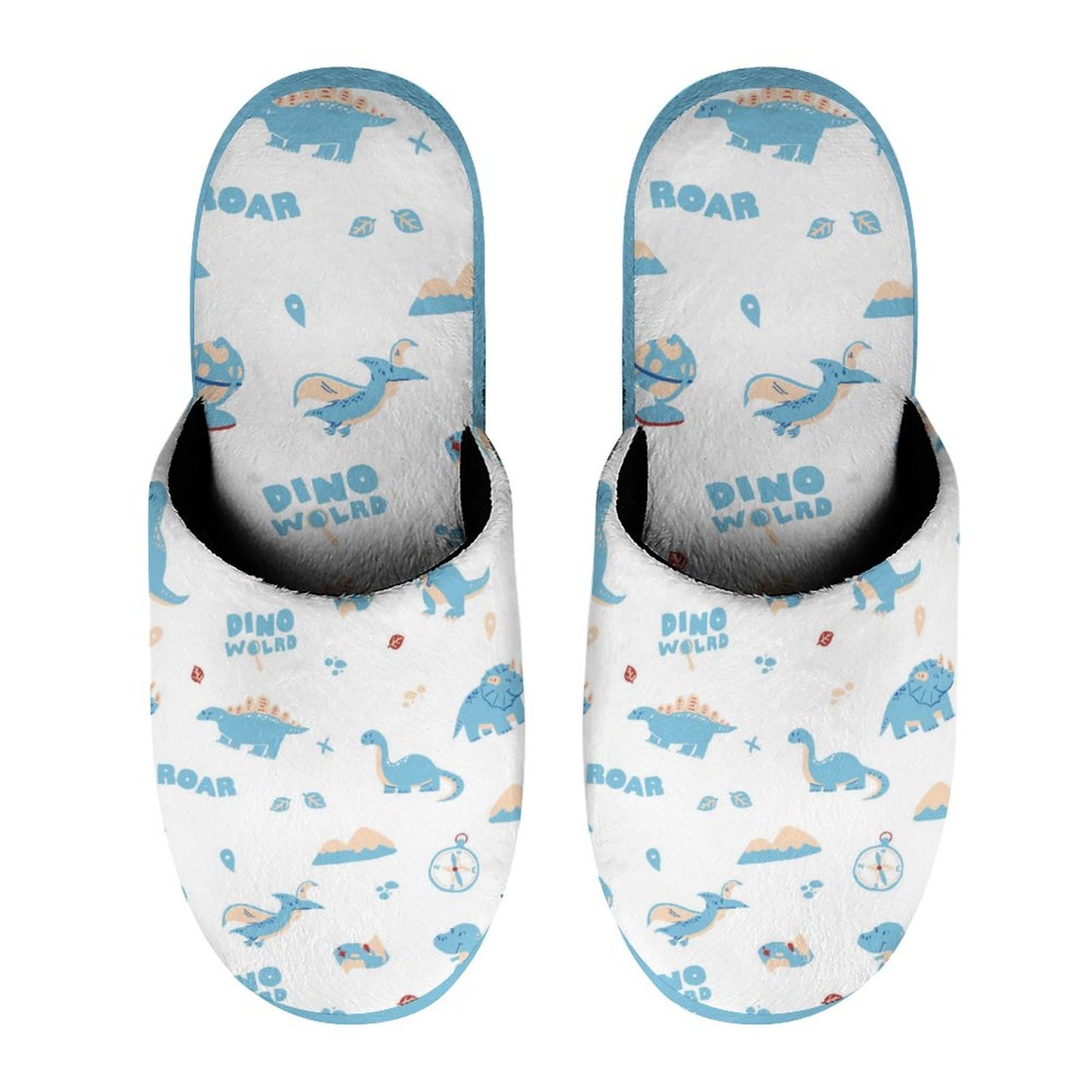 Men Size Extra Warm Slippers - Dino World