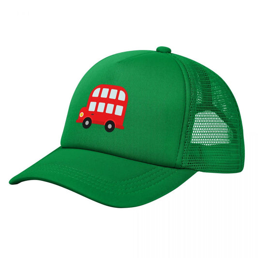 Red Baby Bus Snapback Hats (Green Pink)