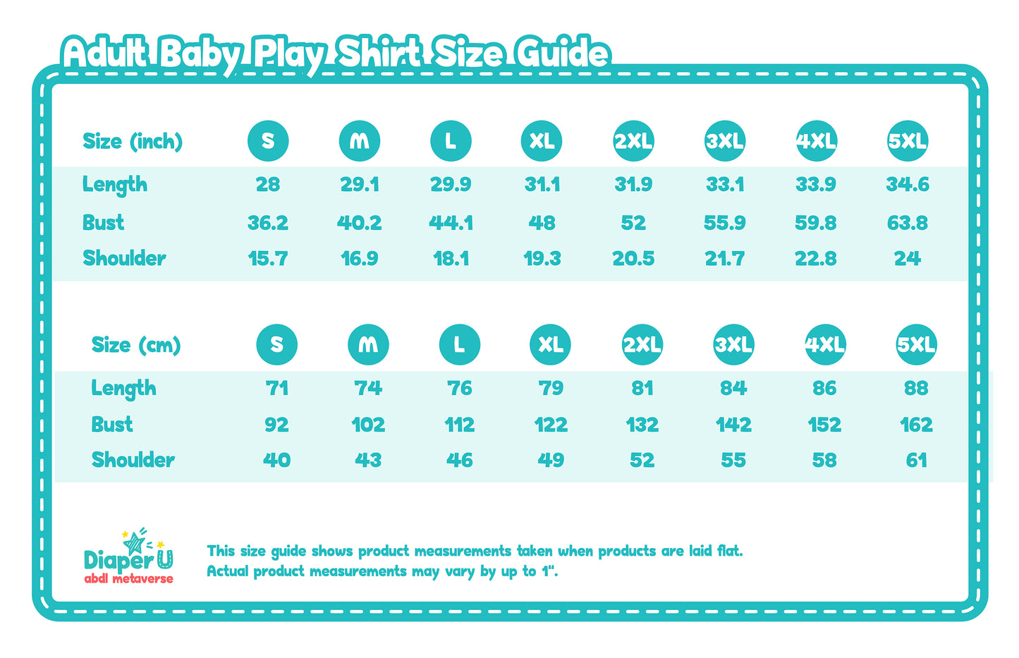 Adult Baby Play Shirt - Blue Animal