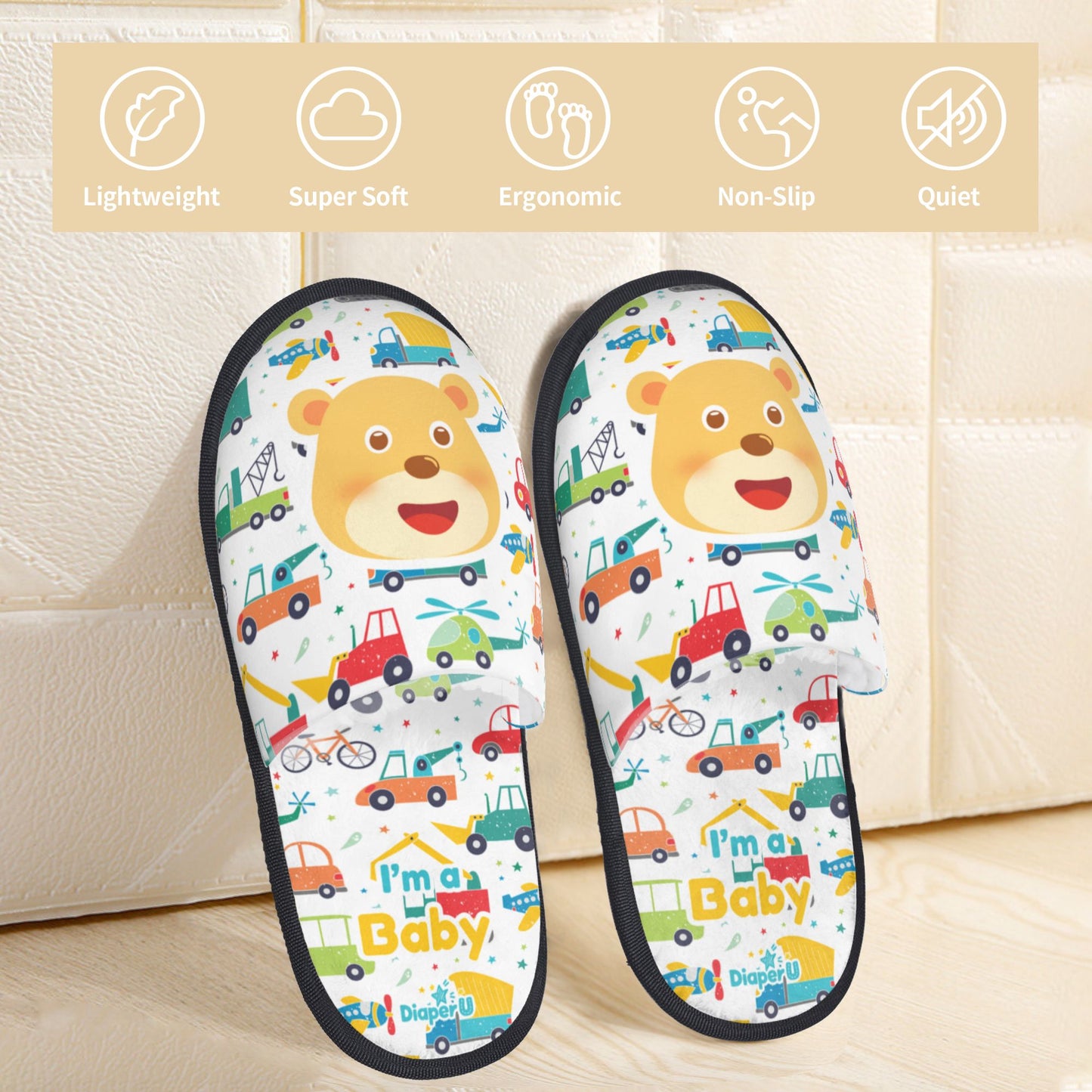 ABDL Slippers - Little Bear & Lion