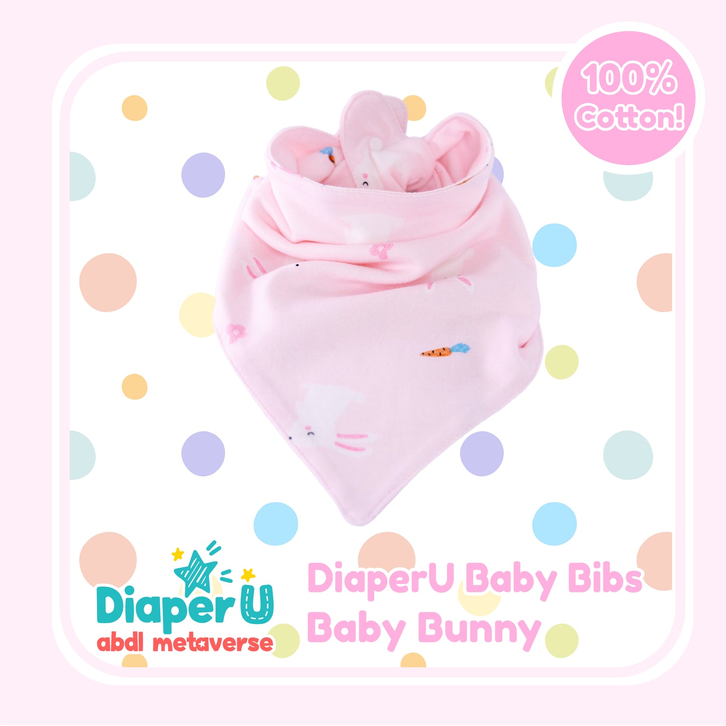 ABDL Baby Bibs - Baby Bunny (Adult Size)