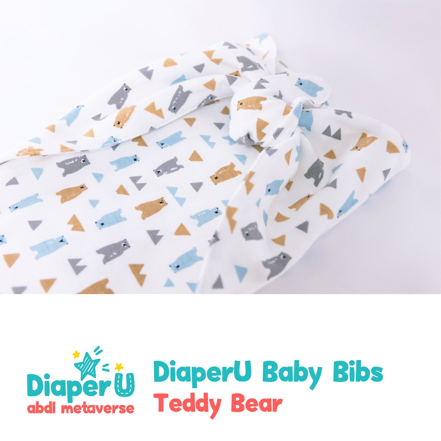 ABDL Baby Bibs - Teddy Bear (Adult Size)