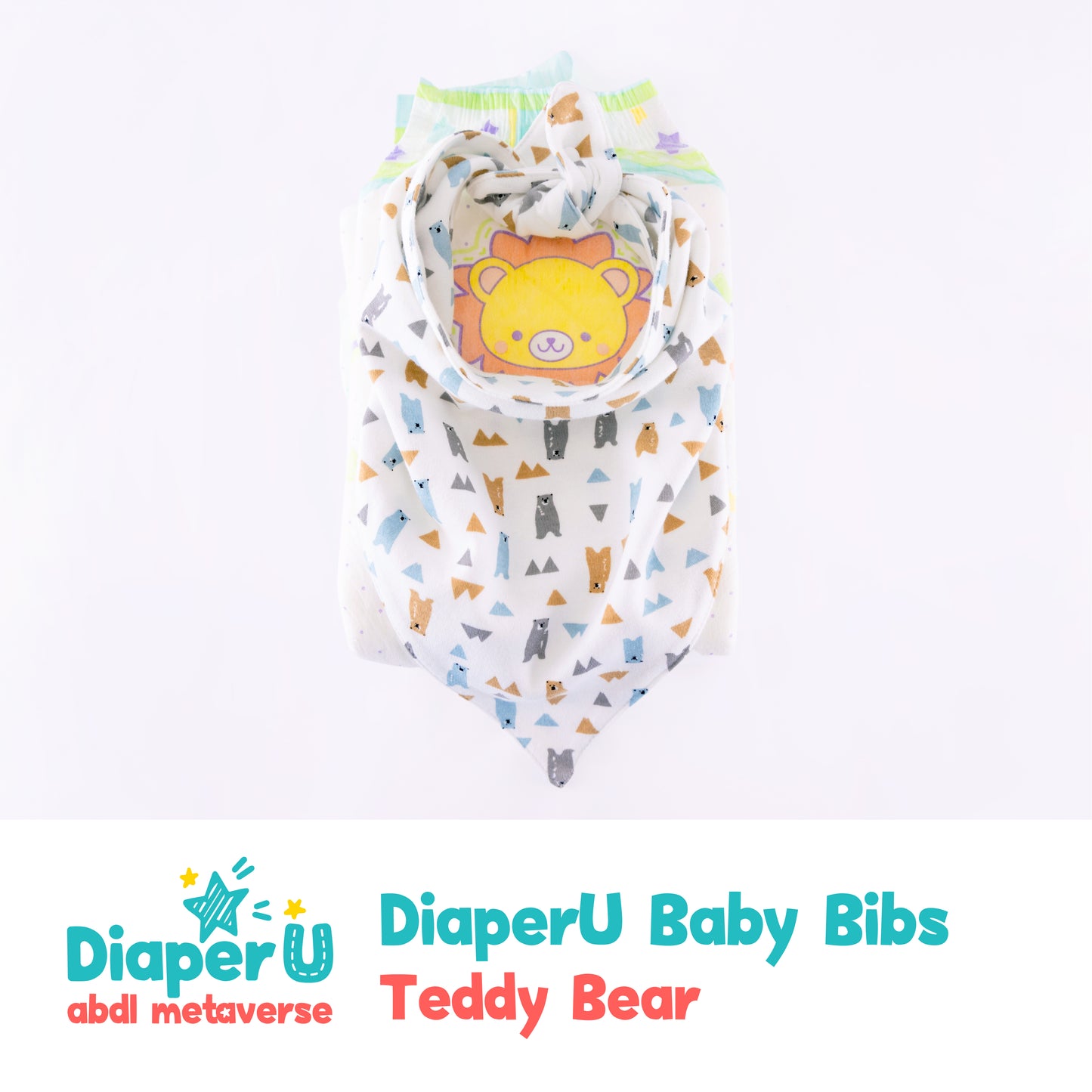 ABDL Baby Bibs - Teddy Bear (Adult Size)