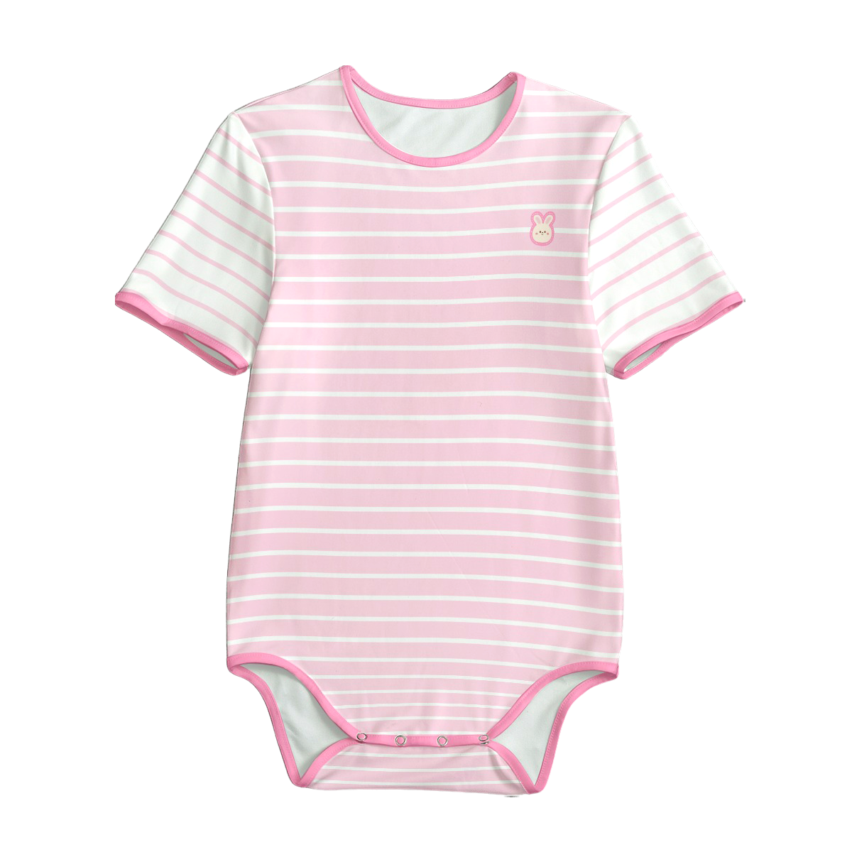 ABDL Onesie - Pink Bunny – DiaperU ABDL Onesie - Pink Bunny – DiaperU