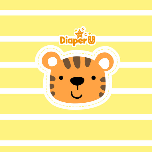 Adult Baby Play Shirt - Yellow Tiger