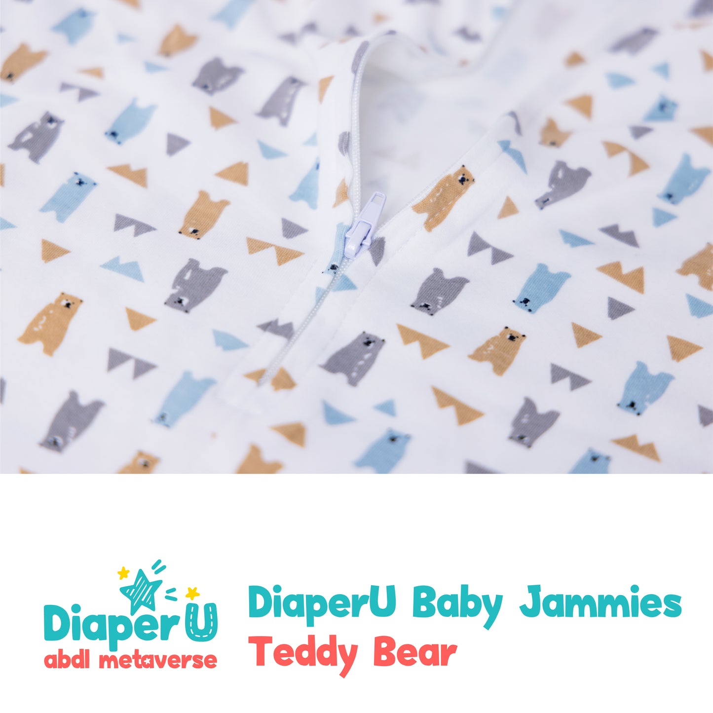 ABDL Footed Jammies - Teddy Bear