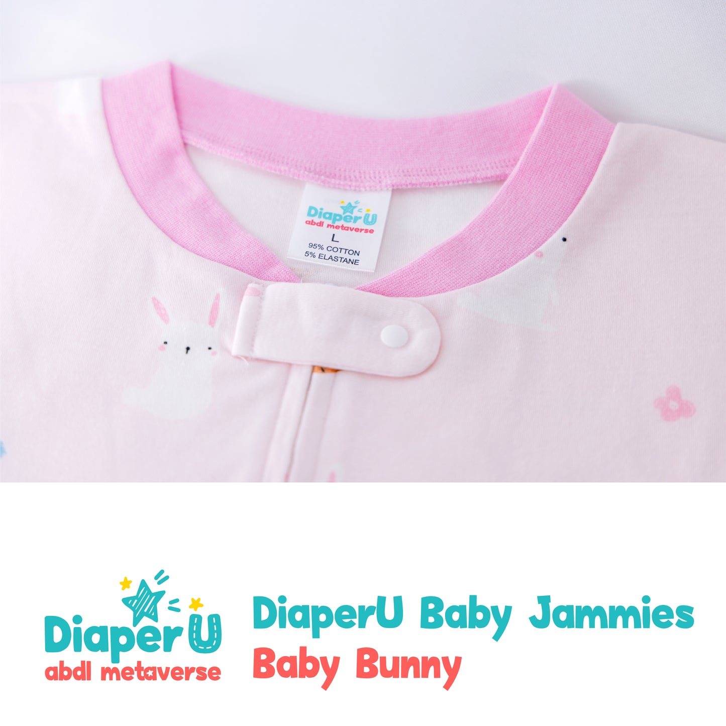 ABDL Footed Jammies - Baby Bunny