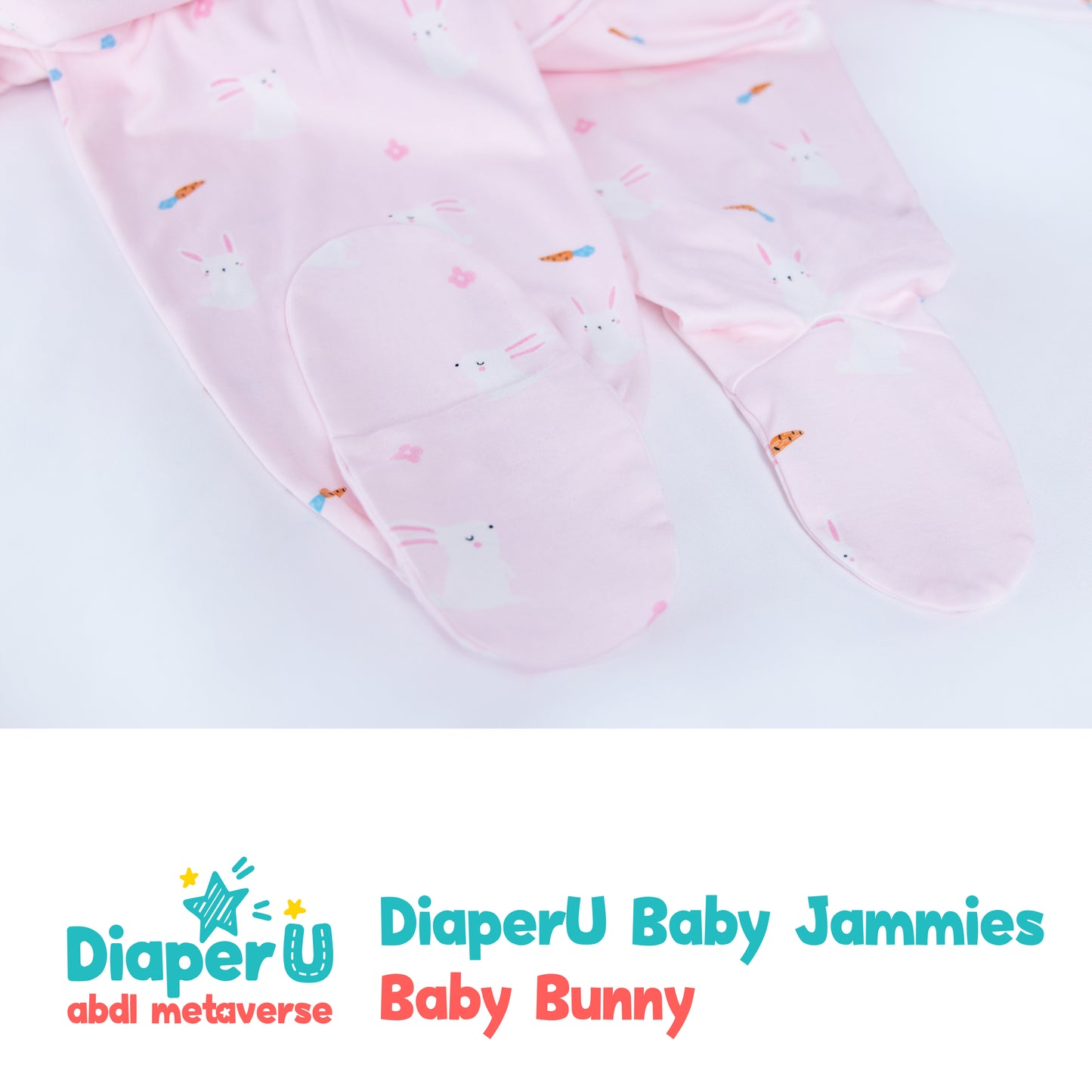 ABDL Footed Jammies - Baby Bunny