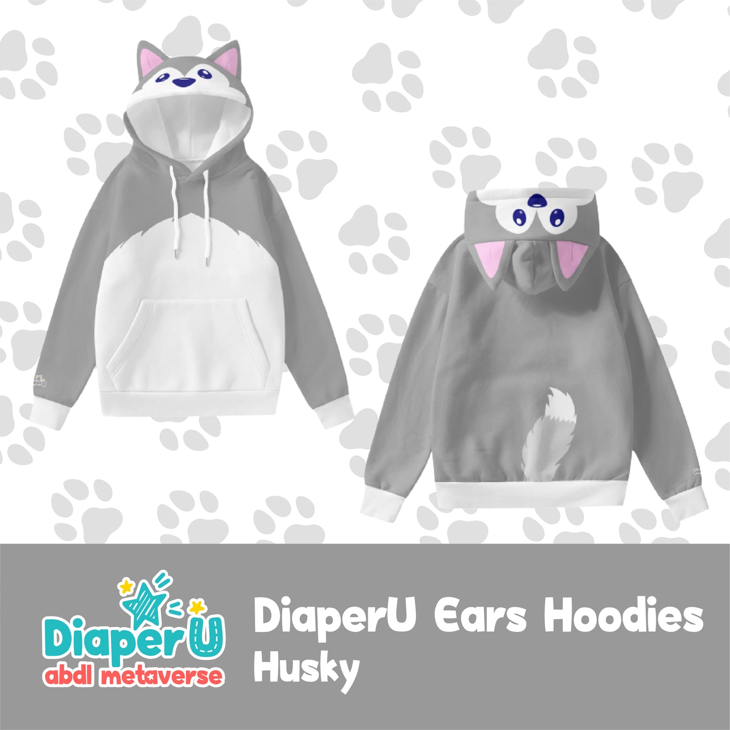 ABDL Ears Hoodies (Unisex) - Husky