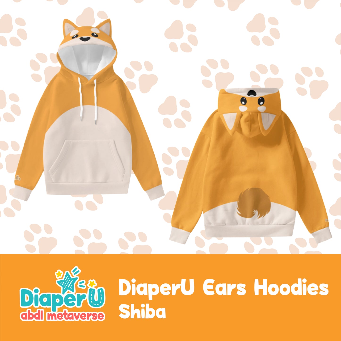 ABDL Ears Hoodies (Unisex) - Shiba