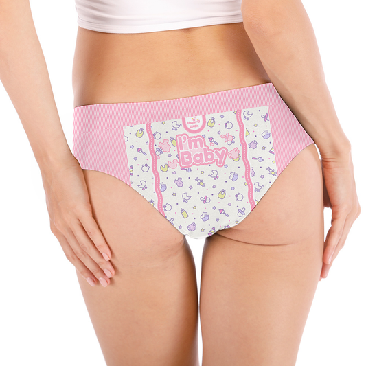 Baby Girl Panties - I'm Baby (Baby Pink)