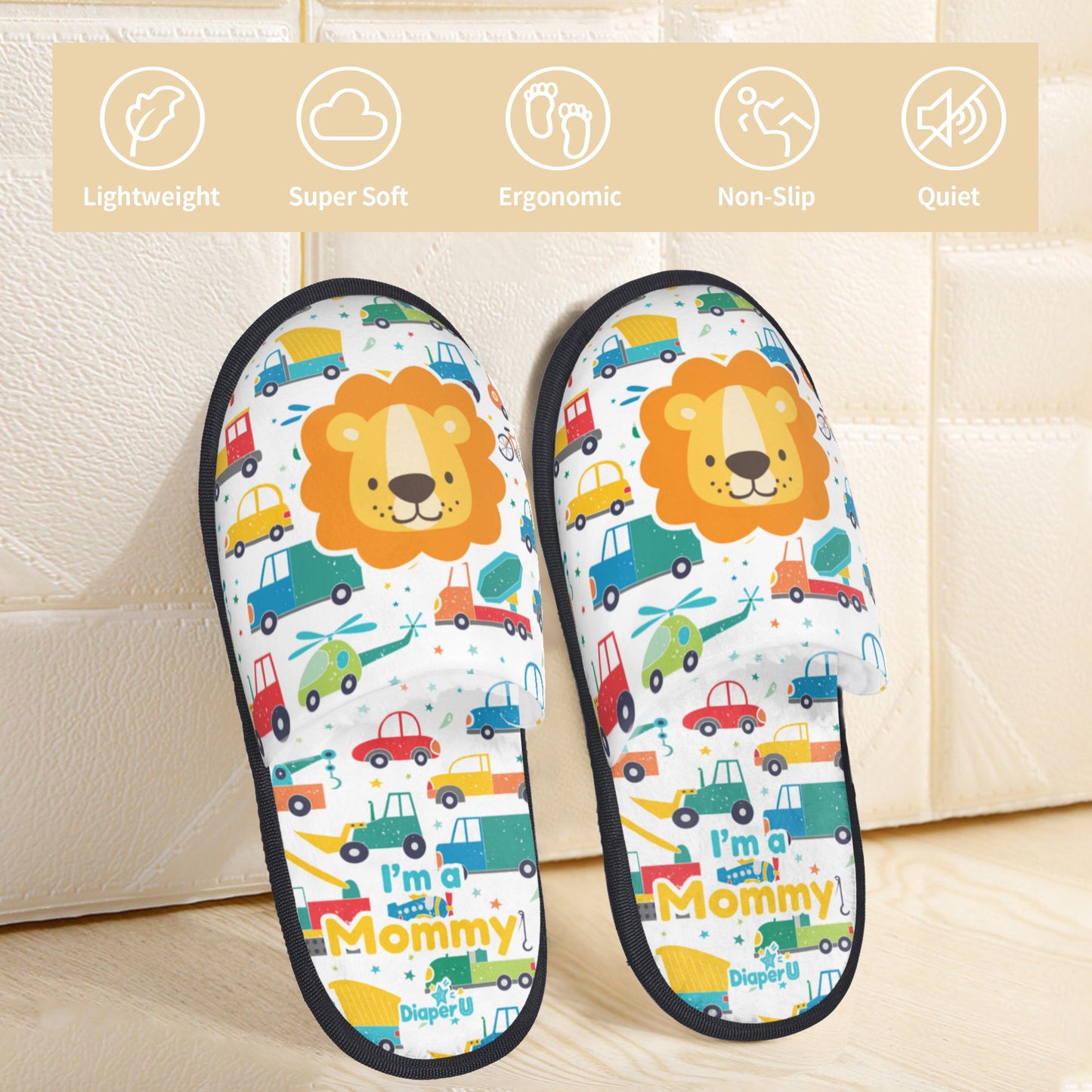 ABDL Slippers - Little Bear & Lion