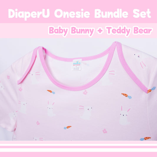 ABDL Onesie - Baby Bunny & Teddy Bear Bundle Set (2 Onesie)